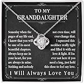 To My Granddaughter Necklace From Grandma, Granddaughter Gift From Grandpa, Granddaughters Necklace With Message Card And Gift Box, Graduation Anniversary Christmas Birthday Gifts For Granddaughters