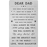 SOUSYOKYO Dad Gifts from Daughter, Happy Birthday Wallet Card for My Daddy, Personalized Long Distance Hero Dad Father Day Gifts, I love You Father Present Men, Easter Valentines Day