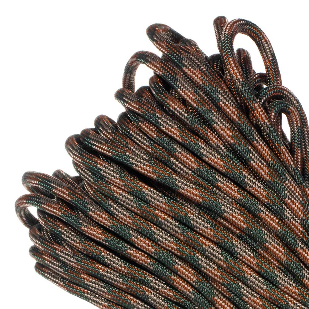 PARACORD PLANET 25 feet Mil-Spec Commercial Grade 550Lb Type Iii Nylon Paracord M Camo