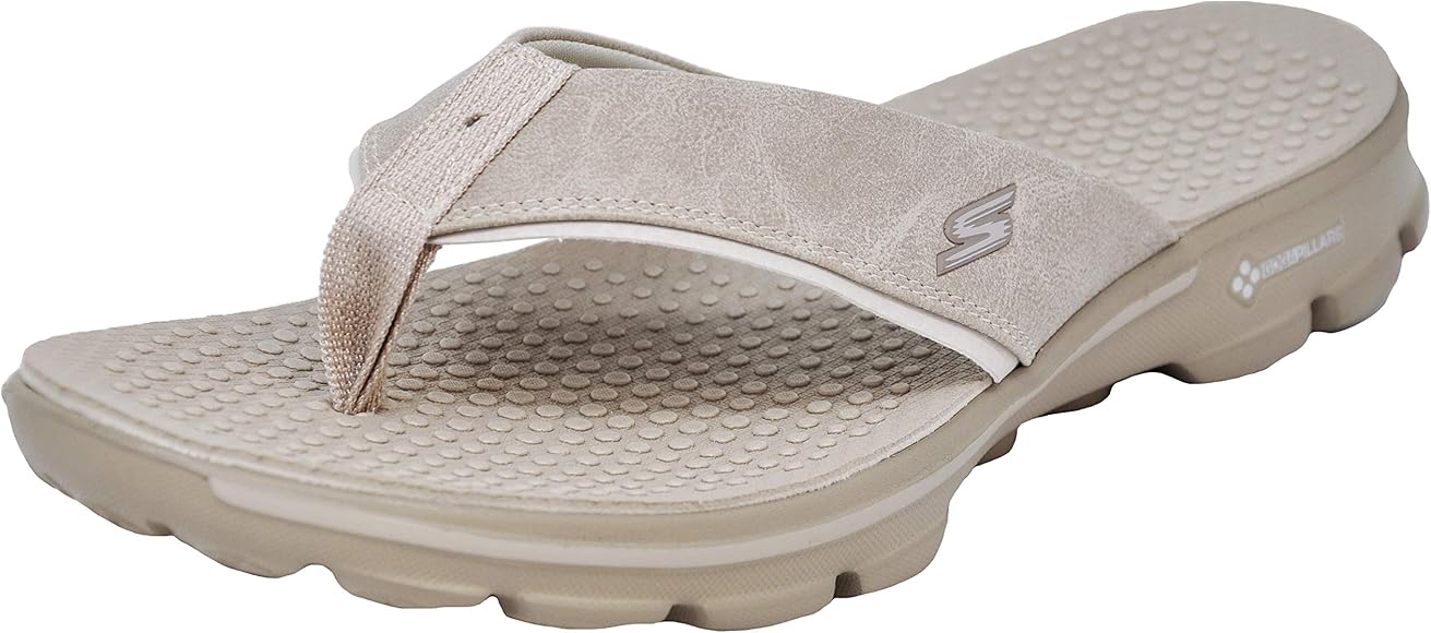 skechers performance men's go walk flip flop