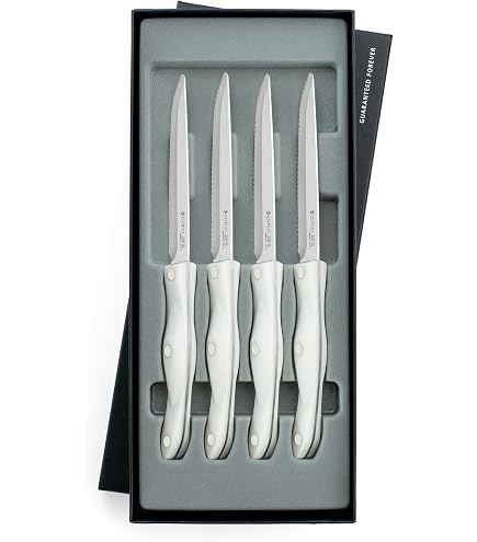 Cutco Steakmesser Modell 2159 - 12,4 Cm Klinge, Doppel-D-Wellenschliff, Classic Dunkelbrauner Griff