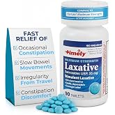 TIME-Cap Labs Maximum Strength Laxative Senna Tablets 25mg, 90 Count | Relieves Occasional Constipation (Irregularity), Helps Support Regularity When Traveling, Routine Changes, or Diet Shifts