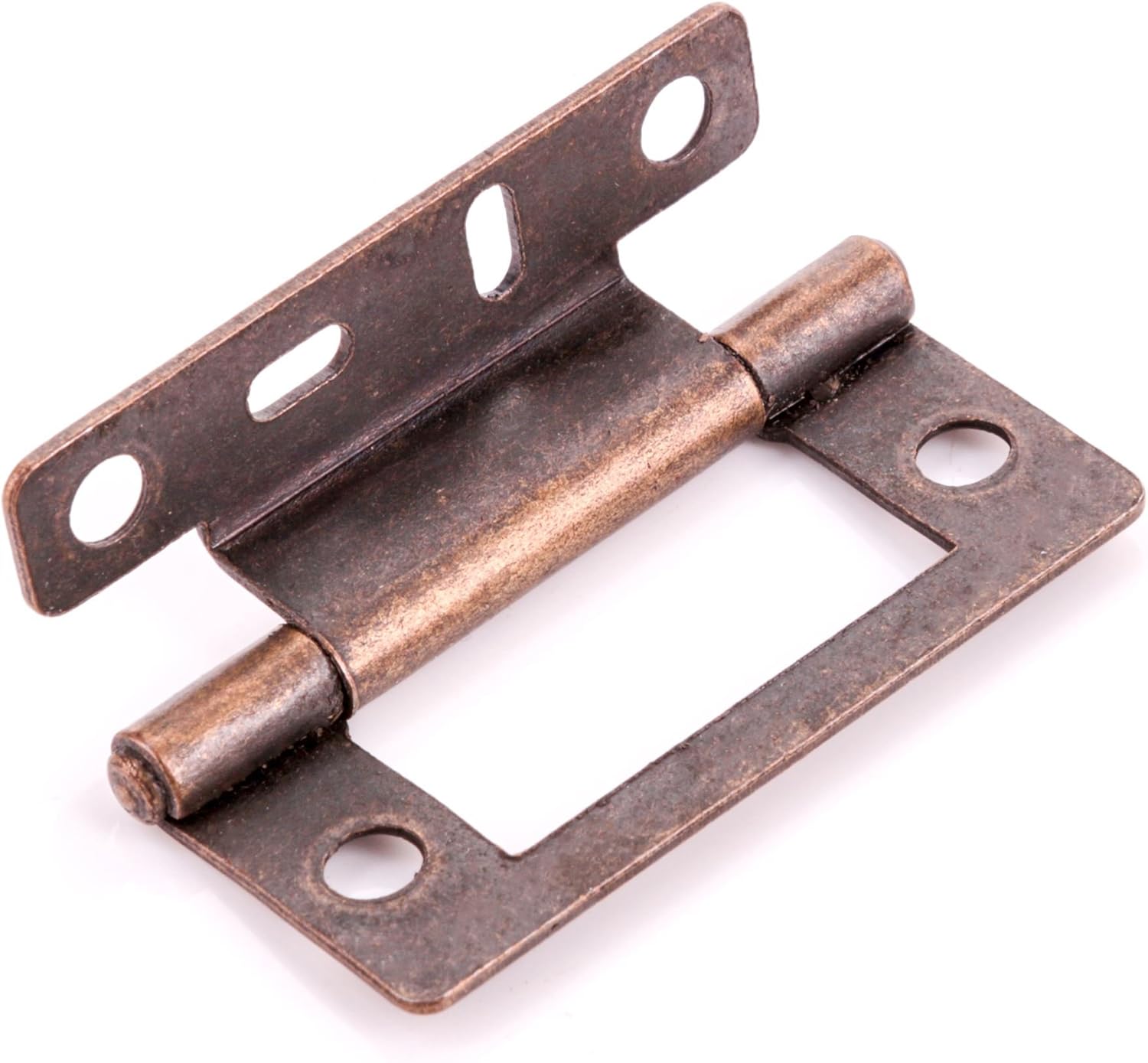 5X Pairs of Antique Brass Cranked Hinges 50mm