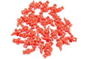 DGZZI 40pcs Sprayer 360 Degree Micro Garden Lawn Water Sprayer Misting Nozzle Sprinkler Irrigation System for Hydroponic and Aeroponic Misters and Cloners Red