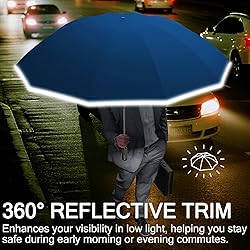 Copulan 46 Inch Auto Open Close Reverse Umbrella