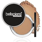 Bellapierre Compact Mineral Foundation SPF 15 – Pressed Powder Foundation, Concealer, Finishing & Setting Powder, On-the-Go Compact, Lightweight, Talc-Free, Non-Toxic – 0.35 oz - Nutmeg