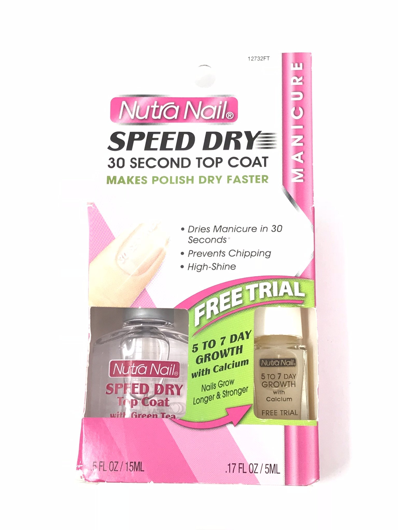 Nutra Nail Speed Dry 30 Second Top Coat + BONUS 5-7 Day Growth Formula #1273