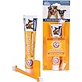 Arm & Hammer Complete Care Dog Dental Kit 2.5oz Chicken Flavored Dog Toothpaste, Double Side Dog Toothbrush, Rubber Dog Finger Brus Arm & Hammer Baking Soda Enhanced Formula