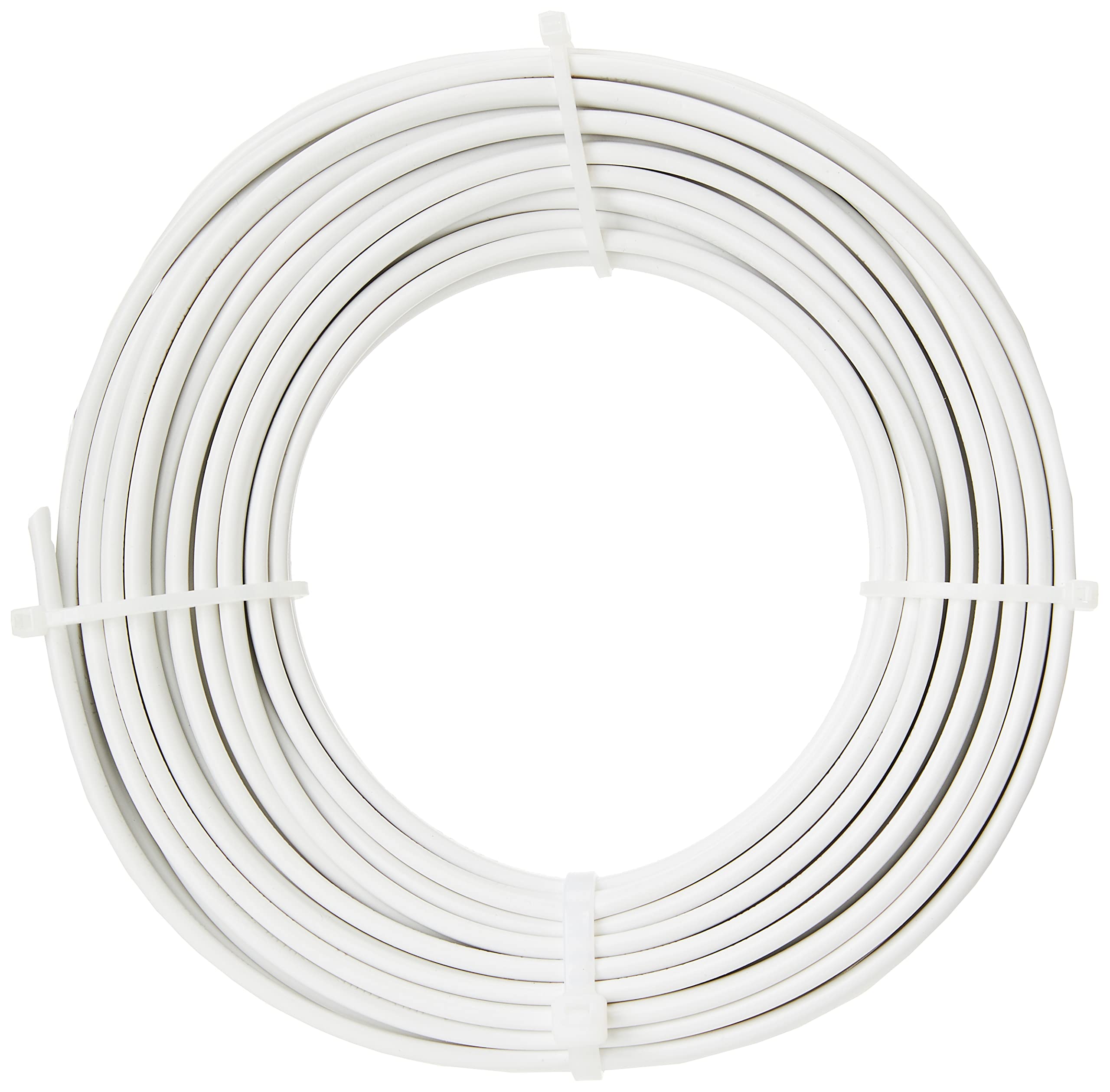 Merriway BH01524 2-Core Flat Flex Cable, 2192Y 0.75mm White, 10 Metres (33 feet)