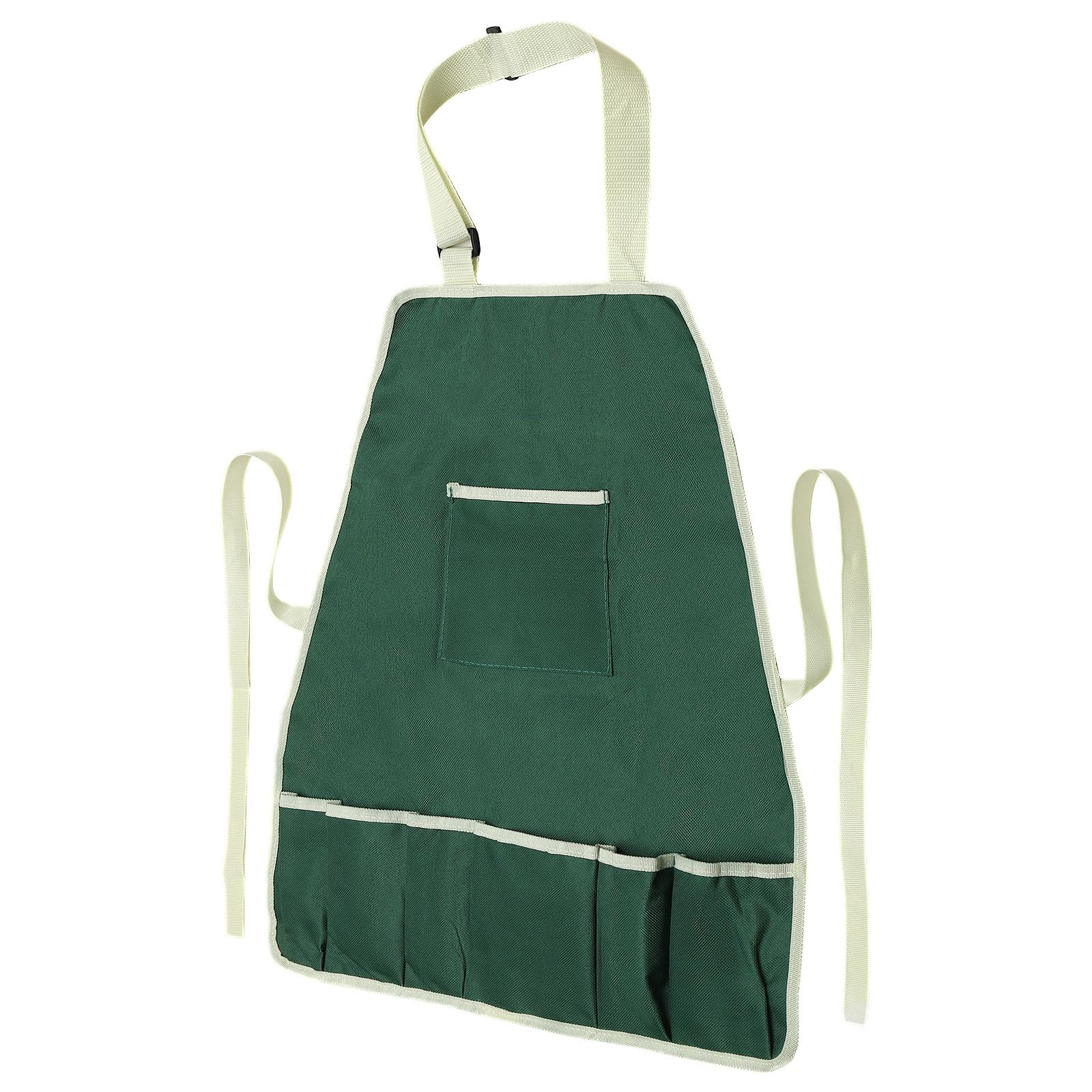 PATIKIL Gardening Apron with Pockets, Oxford Cloth Garden Work Multi-Purpose Apron with Adjustable Strap & 7 Pockets for Men Women, Green