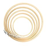 Similane 5 Pieces Embroidery Hoops Bamboo Circle