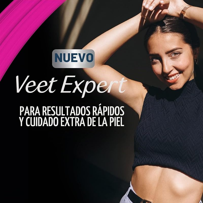 Veet Expert - Creme para depilação de pelos corporais e de pernas, para todos os tipos de pele, inclui pele sensível, 100 ml