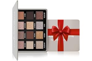 Lamora Nude Neutral Eyeshadow Palette - 12 Natural Highly Pigmented Shimmer & Matte Shades - Travel Size Makeup Palette with Mirror