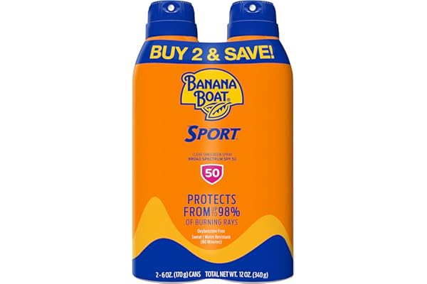 Banana Boat Sport Ultra SPF 50 Sunscreen Spray | Banana Boat Sunscreen Spray SPF 50, Water Resistant, Oxybenzone Free, Sunblo