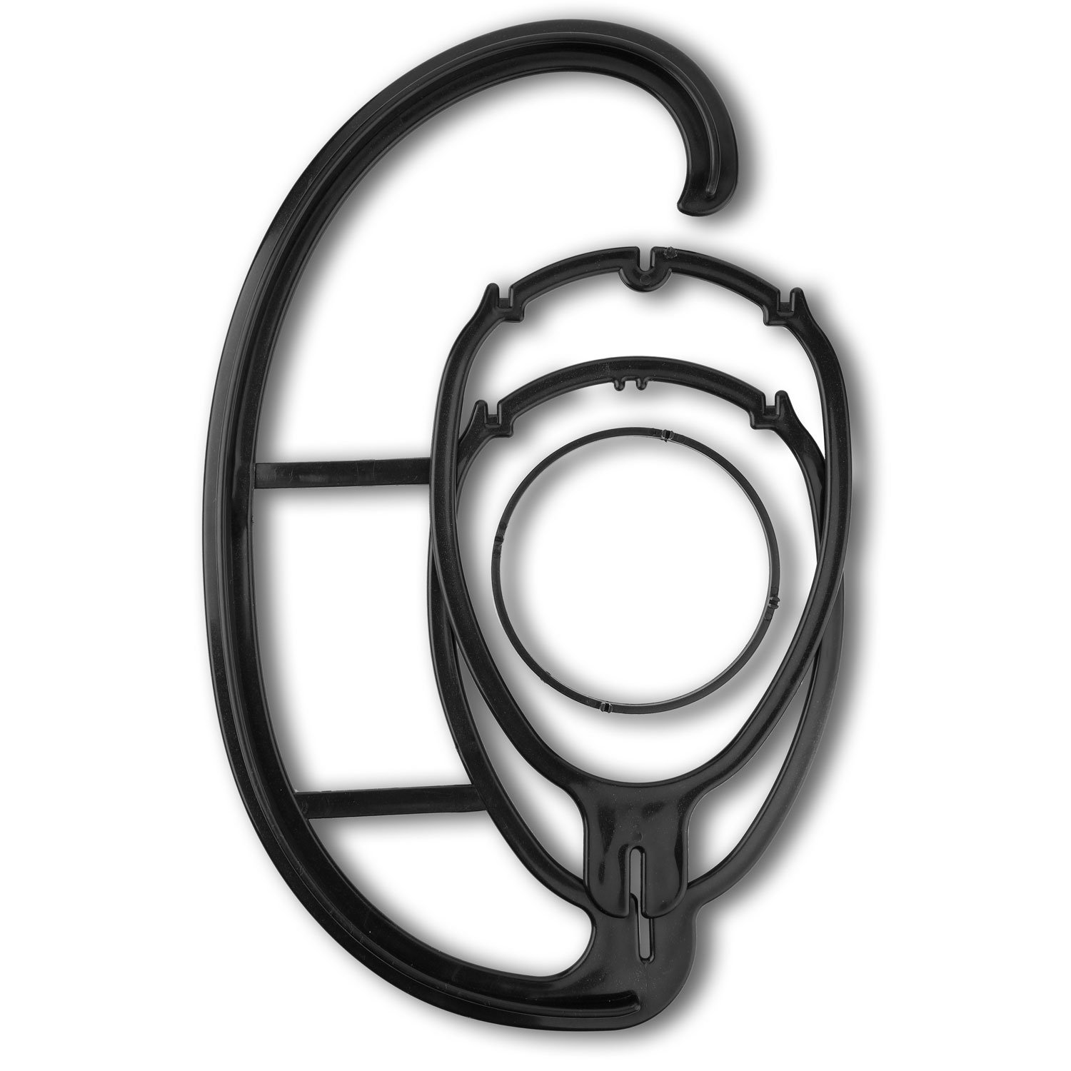 eNilecor 2 Pack Wig Hanger,Portable DIY Hair Hanger Collapsible Wig Hat Cap Holder Stand Display Tool Wig Dryer for All Wig (Black)