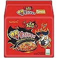 Samyang Buldak Spicy Ramen, Hot Chicken Ramen, Korean Stir-Fried Instant Noodle, 2X Spicy, 1 Bag with 5 Pack