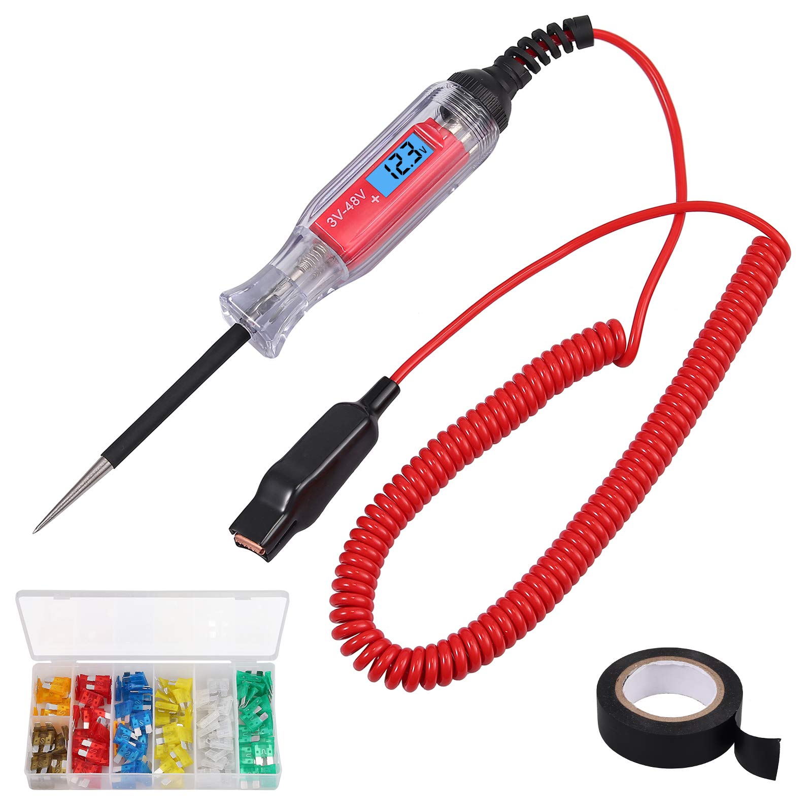 thumbnail interactive-video image 1 of LLK 6-48V Digital Electric Voltage Circuit Tester – Automotive Test Light With LCD 1 of 4