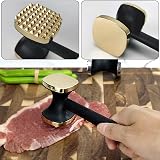 Kitchen Meat Tenderizer Heavy Duty Hammer Mallet Golden view 3