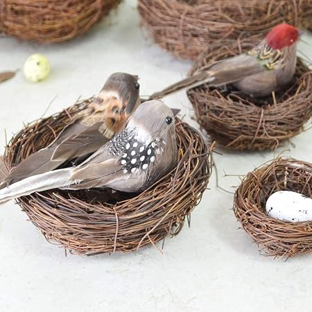 Sorliva Lot De 12 Boules De Noël Vintage En Forme Doiseau