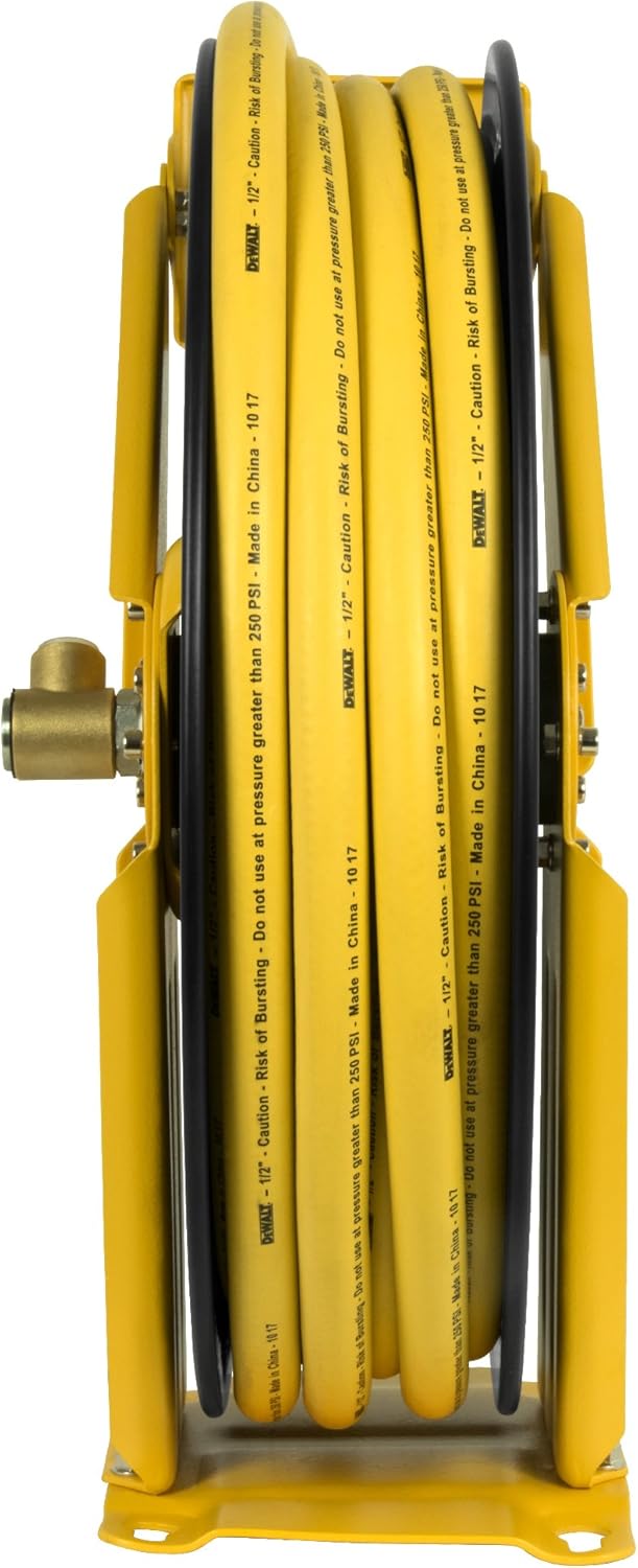 DeWalt DXCM024-0344 Double Arm Hose Reel with 1/2” x 50’ Premium Rubber Hose - - 