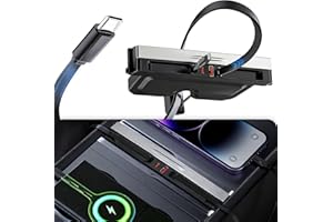 Polwlamks 65W Fast Charging USB Hub for Tesla Model Y Juniper/Model 3 Highland, 4-in-1 Multi Ports & Retractable Cable, Model