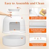 Lifewit Hidden Litter Box Pot with Carbon Filter Scoop White view 5