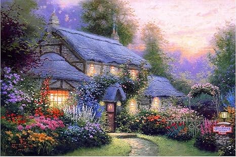 Amazon A3サイズ 花やしき 風景 フルダイヤモンドアート 全面貼り付けタイプ 四角型 スクエア ビーズ モザイクアート 手芸キット アートフレーム ポスター オンライン通販