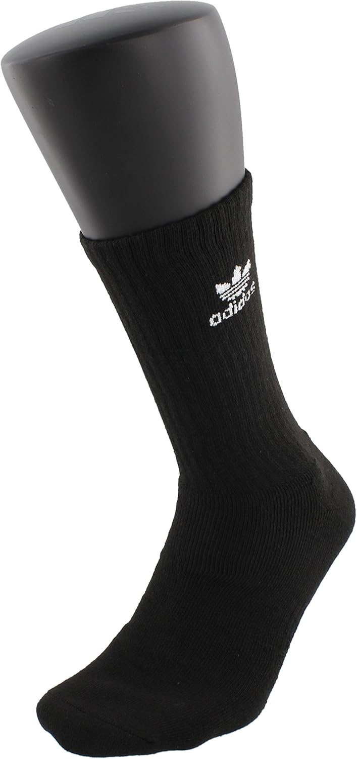 adidas Originals Men's Trefoil Crew Socks (6-Pair), White/Black Black/White, Large, (Shoe Size 6-12): Clothing