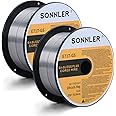 SONNLER Flux Core Wire .030, E71T-GS 030 Flux Core Welding Wire 2LB, 0.8 mm Gasless Mig Carbon Steel Welding Wire Compatible With Lincoln Miller Forney Harbor Welder