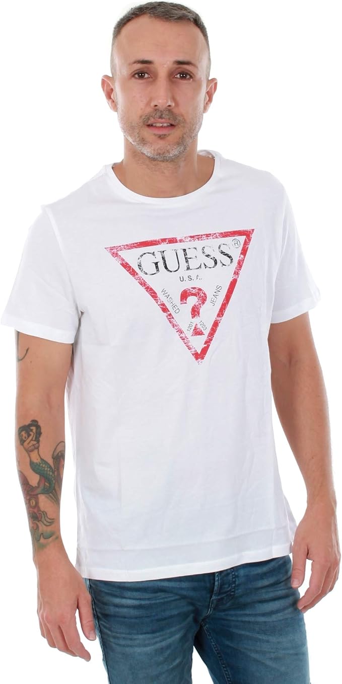camiseta blanca guess