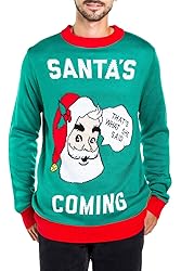 Tipsy Elves Green Santa Claus is Coming to Town