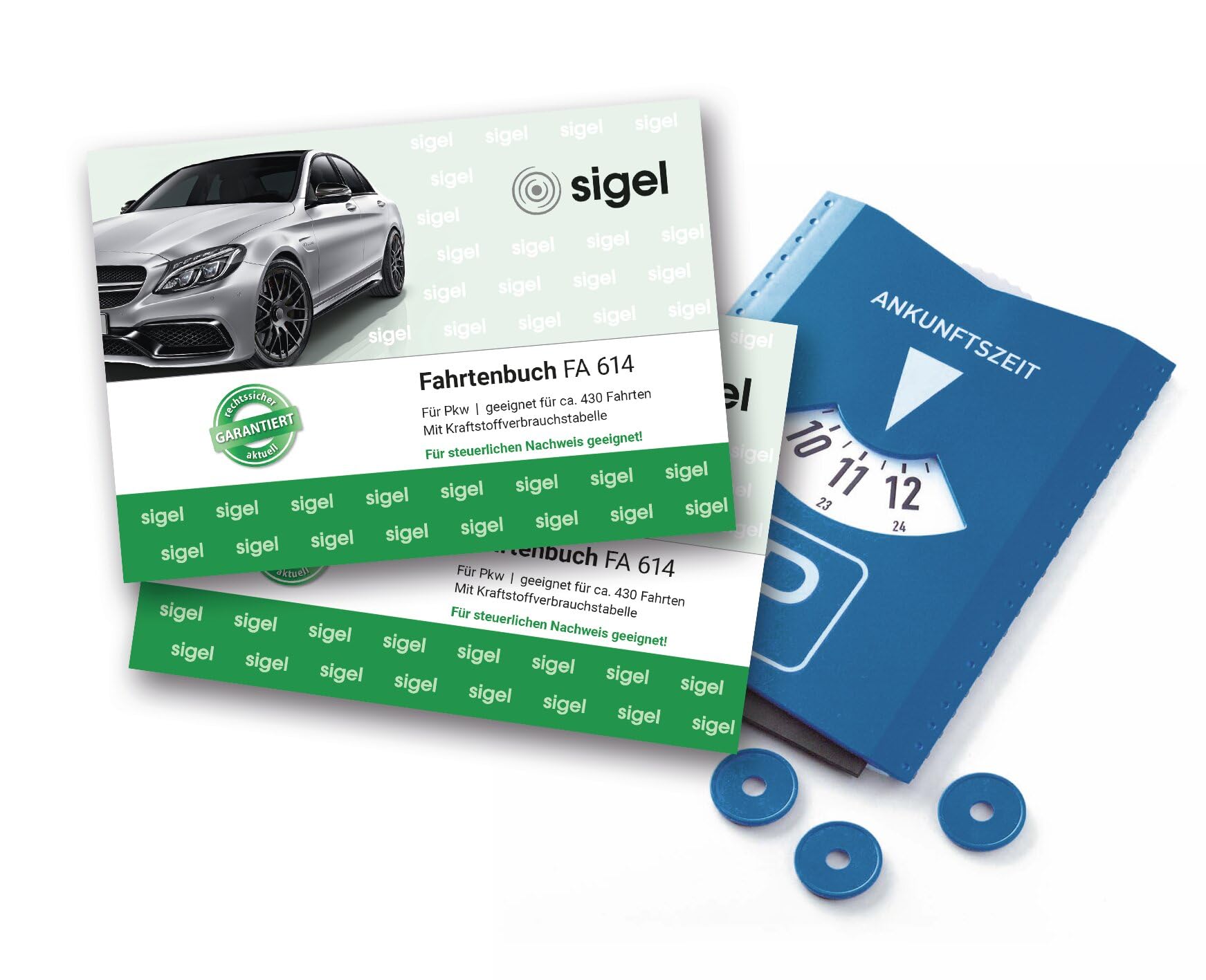 Sigel Travel Book for Cars A6 Size 2 Stück + Parkscheibe