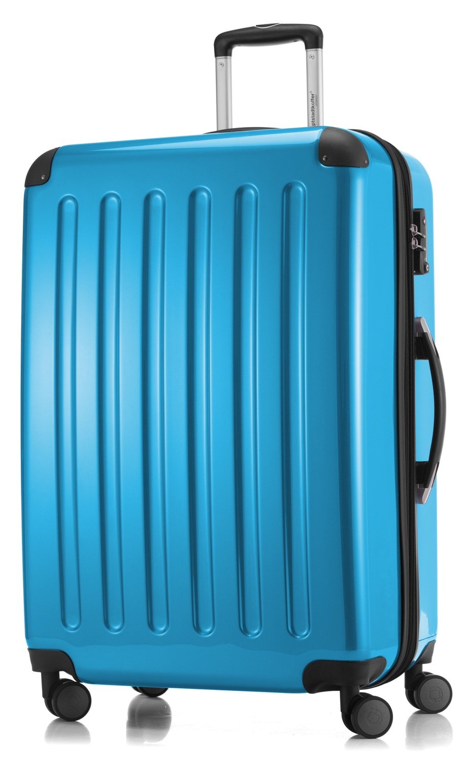 Hauptstadtkoffer - Alex - Hardshell Suitcase, Large Luggage, 4 Double Wheels, TSA, 75 cm, 119 liters, Cyanblue