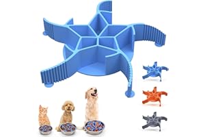 XUEPETT Slow Feeder Insert for Dog Bowl - Silicone Material, Effective in Slowing Down Eating, Compatible with Regular and Elevated Dog Bowls