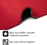 the carpet Relax Modern Fluffy Short Pile Rug Red 200 x 200 cm Round view 6