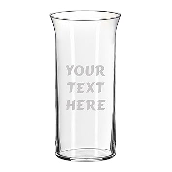 Home Garden Personalised Engraved Glass Vase Birthday Gift