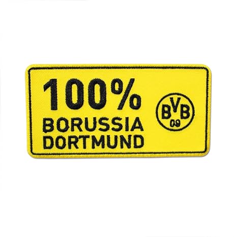 Borussia Dortmund Aufnäher, Patch, Aufbügler 100% Borussia Dortmund - Plus Lesezeichen I Love Dortmund