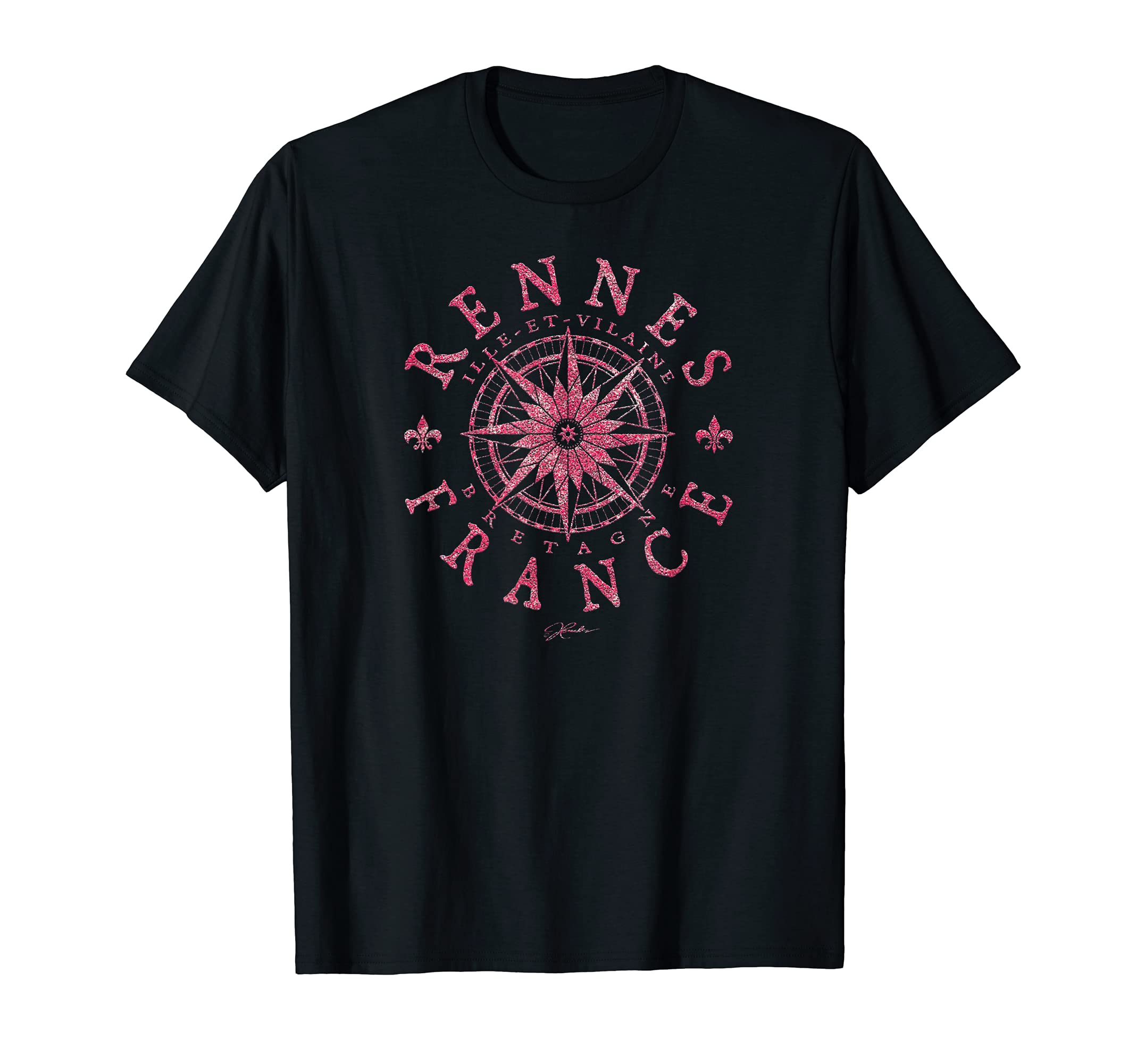 JCombs: Rennes, Brittany, France, Compass Rose T-Shirt