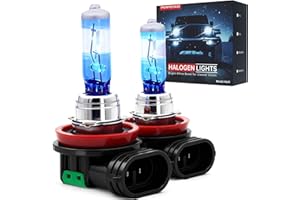 H11 Halogen headlight Bulbs, 12V 55W, 3800K Warm White, High Performance, Brighter Clear Light, High/Low Beam Light Bulb Repl