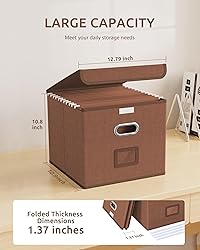 Oterri 2 Pack File Organizer Box,File Box,Small