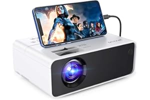 Movie Projector, SMONET 1080P HD Projector 7500L Home Projector Video TV Projector Mini Portable LED Projector Outdoor Indoor Wall Compatible with TV Stick Laptops PC PS5 HDMI USB