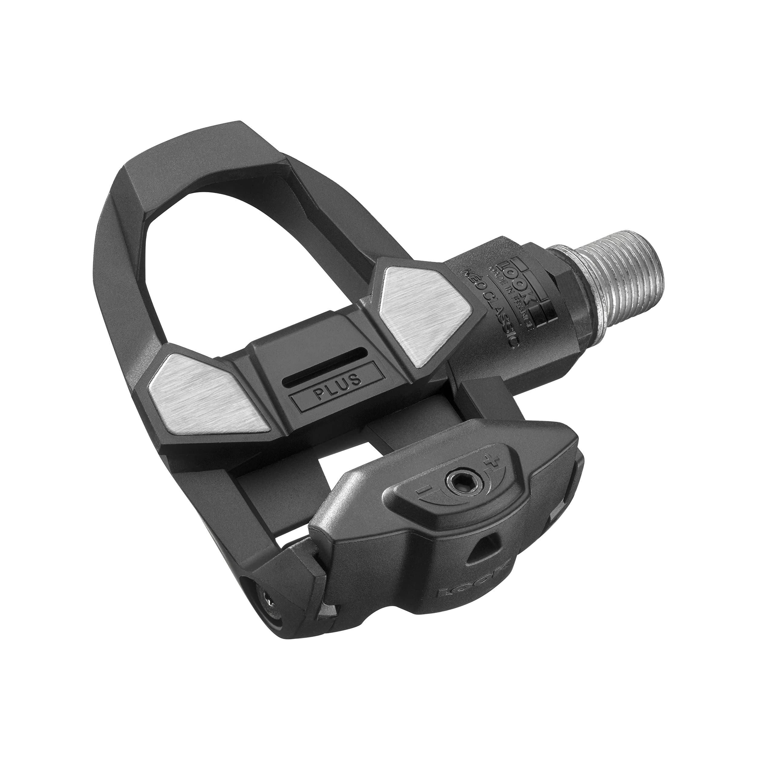 LOOK Cycle - KEO Classic 3 Plus Bike Pedals - Fast Clip in Pedals, 400 mm² Stainless Steel Platform Area - Easily Adjustable Tension - Composite Body - Chromoly Spindle