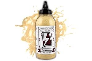 The Tailgate Foodie's | White Lightning Alabama White Barbecue Sauce | Small Batch BBQ perfect for Grilling, Smoking, or Cooking | Wings, Chicken, Beef, Pork, and Seafood | 13.75 oz. Squeeze Bottle