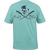 Salt Life Mens Salt Life Skull and Fillet Short Sleeve Tee