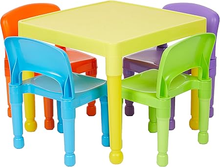 Liberty House Toys Kinder Tisch Und 4 Stuhle Set Kunststoff Mehrfarbig Amazon De Kuche Haushalt