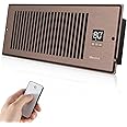 BIOWIND Quiet Register Booster Fan Fits 4" x 12" Register Holes, 10-Speed Smart Heating Cooling AC Vent Fan with Remote Control and Thermostat Control - Bronze