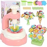 Gitaobac Fabric Flower Bouquets Toys, 4 5 6 7 8 9+ Year Old Girl Birthday Gifts, Arts and DIY Crafts Kits for Kids, Educational & Creative Gift for Girls