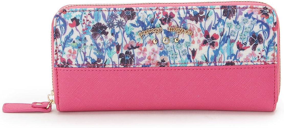 パサージュ ミニョン Passage Mignon リバティプリントコンビ長財布 C 00 ライトブルー 191 Passage Mignon パサージュ ミニョン 財布 Amazon