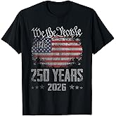 Vintage 250 Years 1776-2026 250th Birthday 4th July T-Shirt