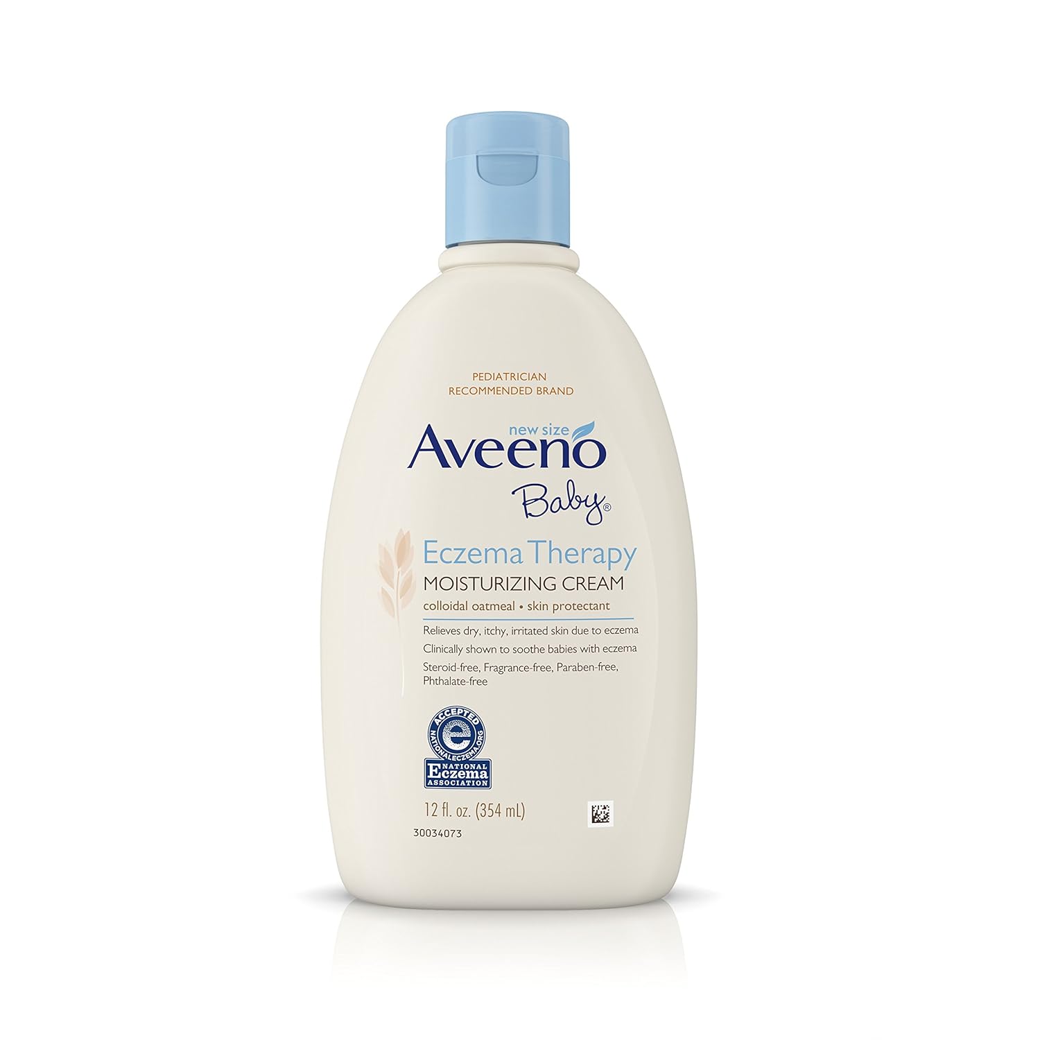 Aveeno Baby Eczema Therapy Moisturizing Cream, 12 Ounce - 12 per case.